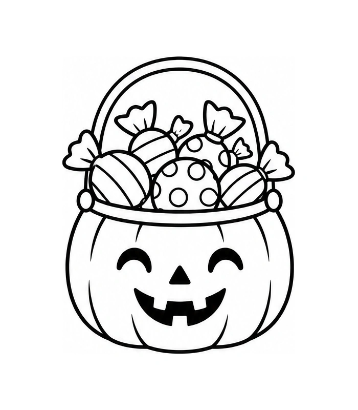 Candy bucket printable preview