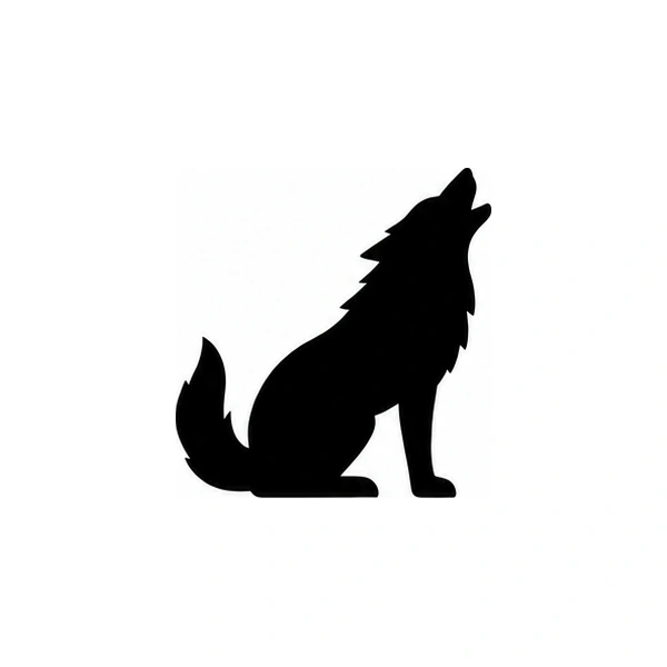 Howling wolf pumpkin pattern