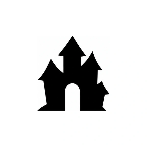 Haunted house pumpkin pattern