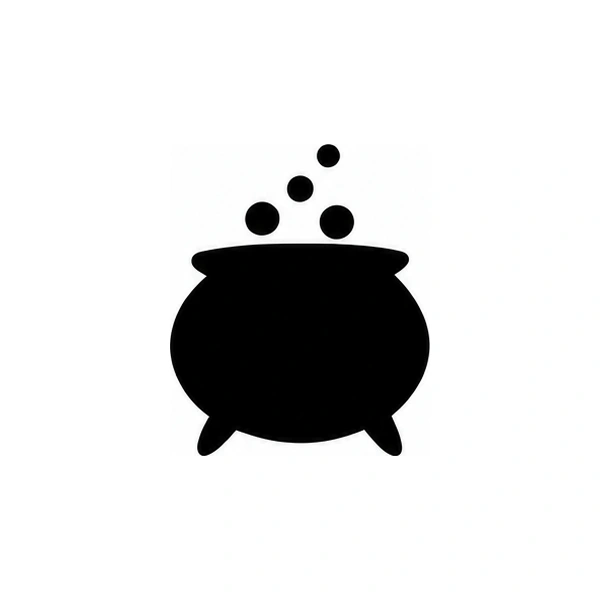 Bubbling cauldron pumpkin pattern