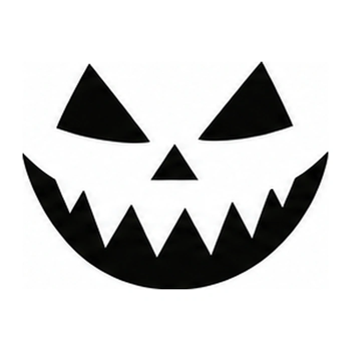 Wide triangular grin pumpkin pattern