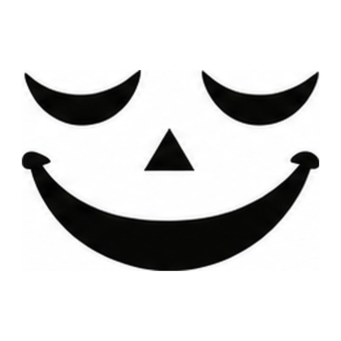 Sleepy crescent smile pumpkin pattern
