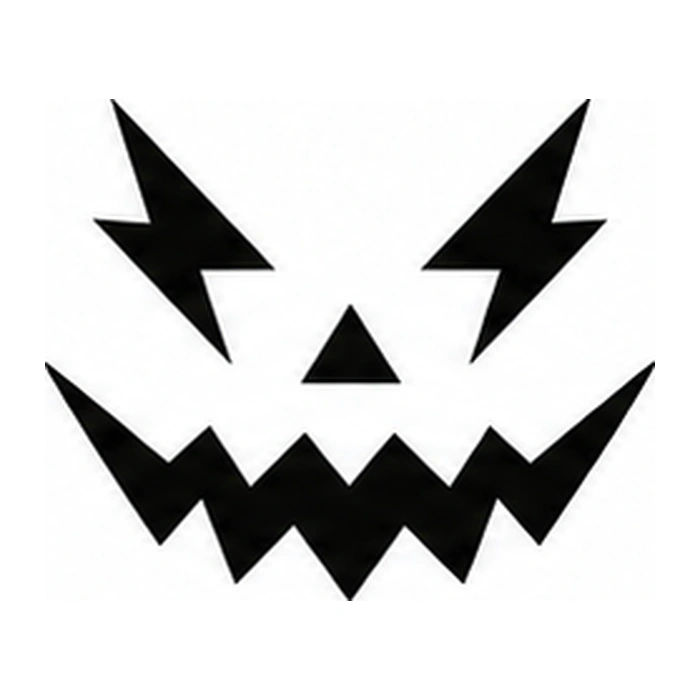 Angry lightning eyes pumpkin pattern