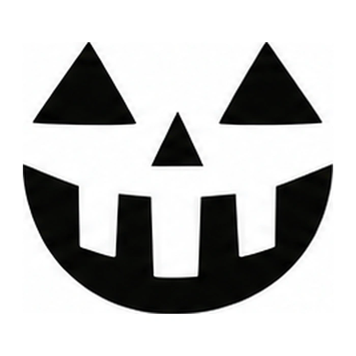 Tall rectangle tooth grin pumpkin pattern
