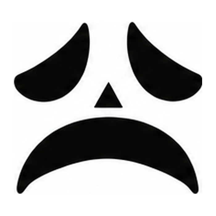 Sad droopy face pumpkin pattern