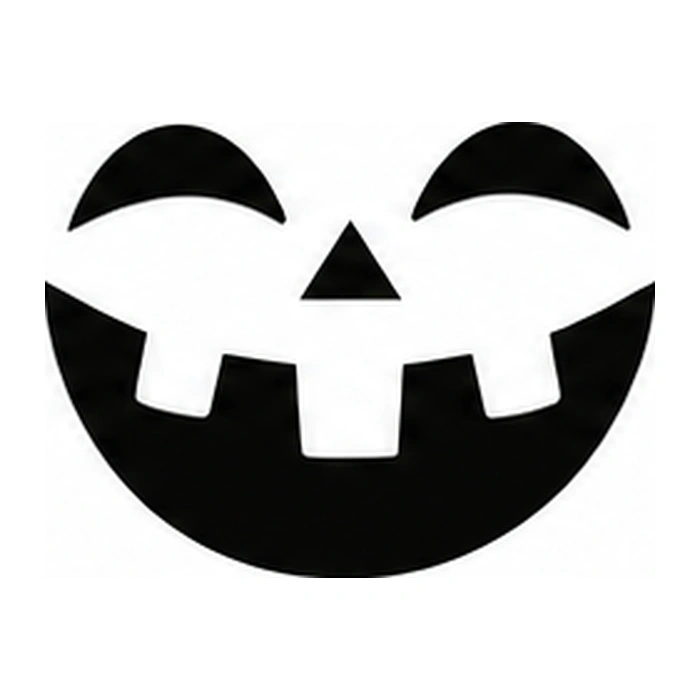 Three-tooth laugh pumpkin pattern