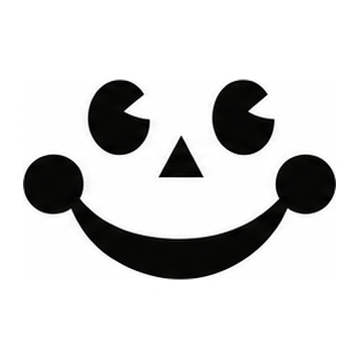 Round cheek smile pumpkin pattern