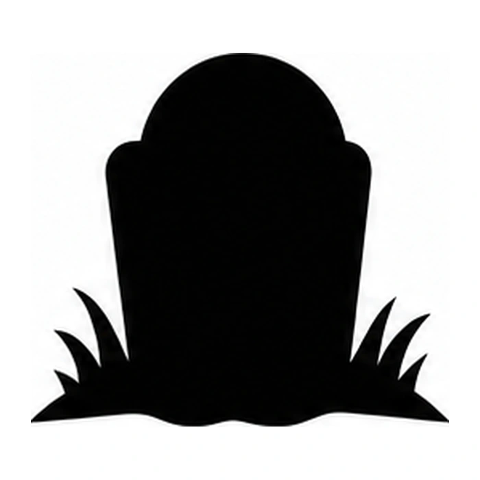 Rounded gravestone pumpkin pattern