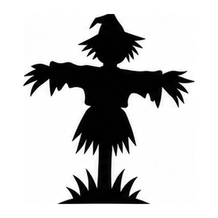Wooden scarecrow pumpkin pattern