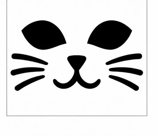 Whisker cat pumpkin pattern