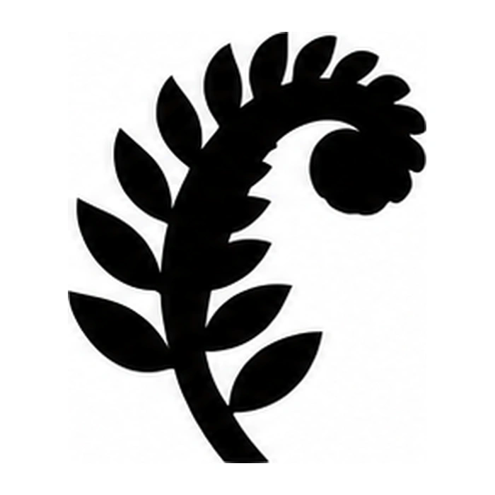 Curled fern pumpkin pattern