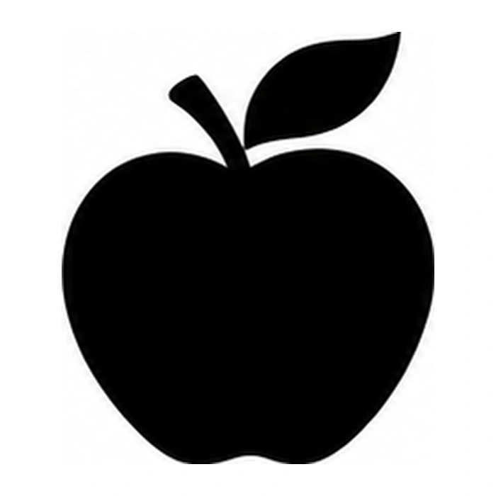 Apple with leaf pumpkin pattern