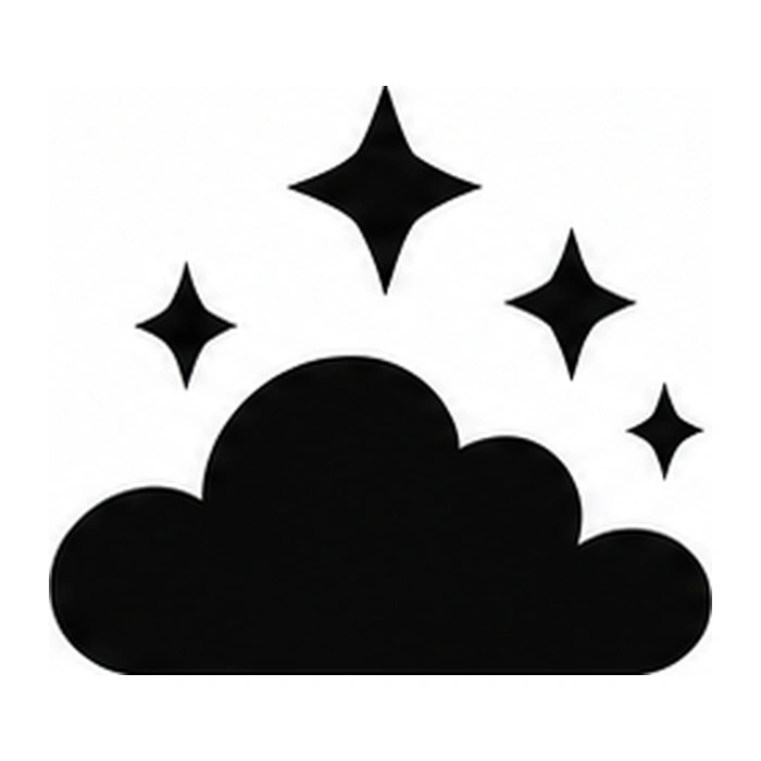Cloud and stars pumpkin pattern