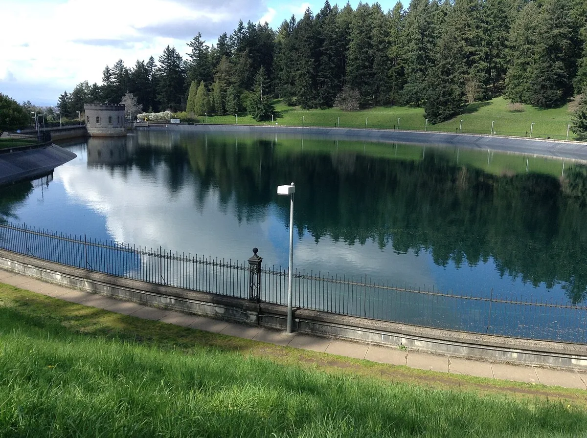 Mt. Tabor Park, Portland, 2016 · Neighborhood landmark; Halloween participation not implied
