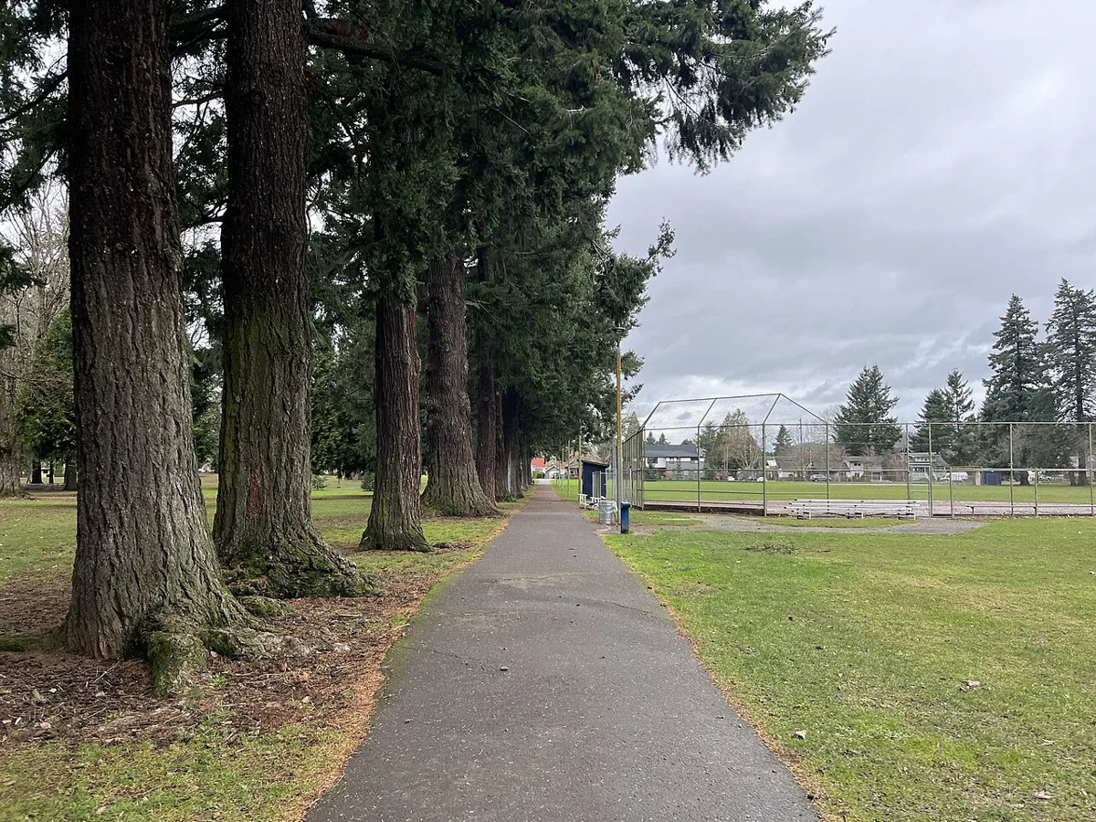 Woodstock Park, Portland, 2024 · Neighborhood landmark; Halloween participation not implied